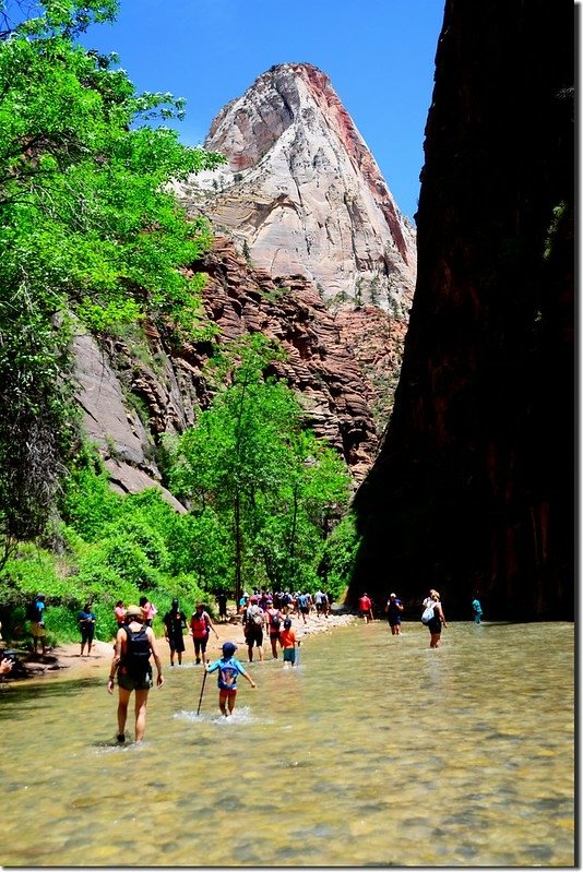 The mouth of the Narrows and the end of the Riverside Walk