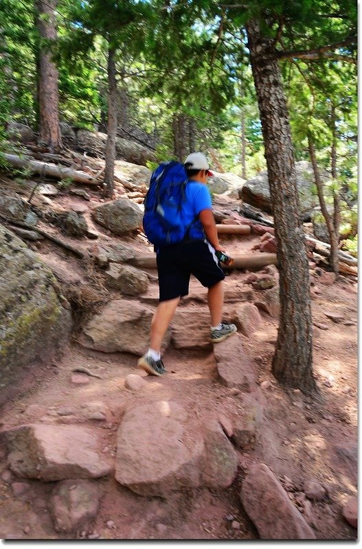 Steeper &amp; rocky portion of the Green Mountain Trail