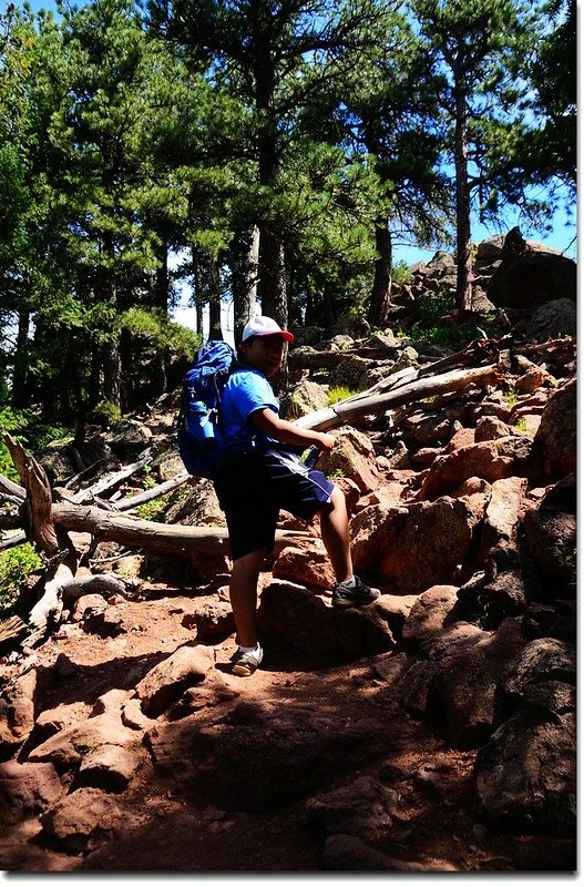 Steeper &amp; rocky portion of the Green Mountain Trail 1