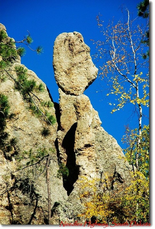 The needle-like granite formations along the highway 9