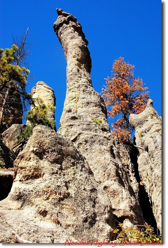 The needle-like granite formations along the highway 7