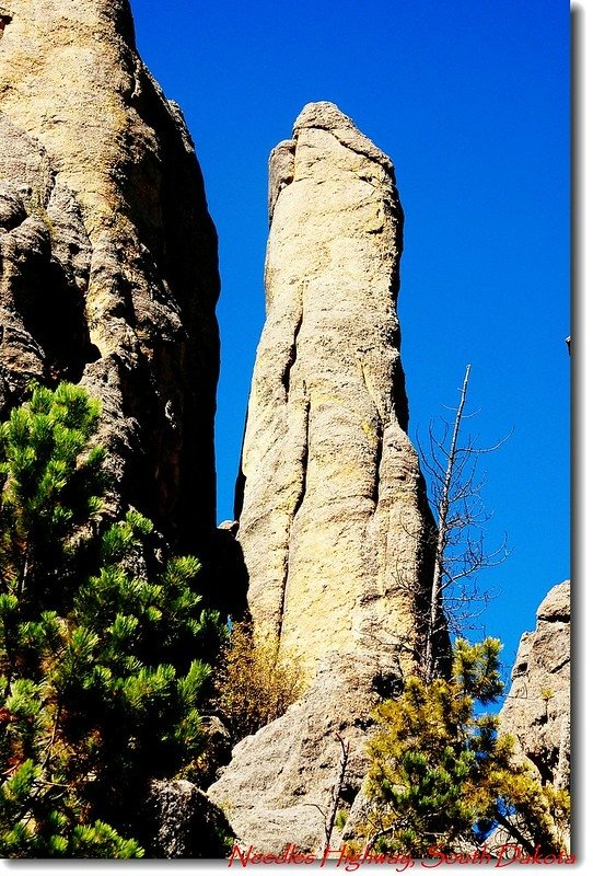 The needle-like granite formations along the highway 6