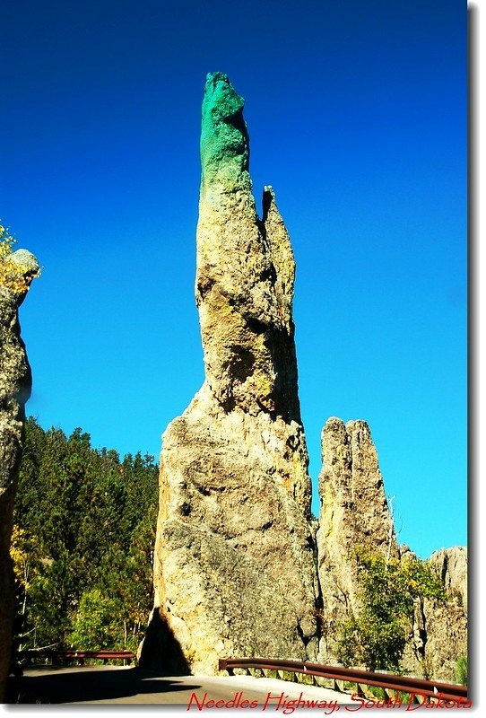 The needle-like granite formations along the highway 1