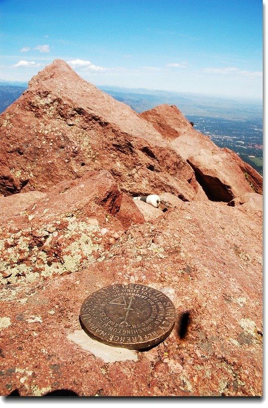 Benchmark on the summit of Bear Peak 4