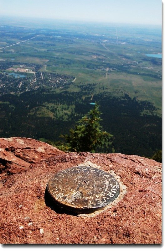 Benchmark on the summit of Bear Peak 7