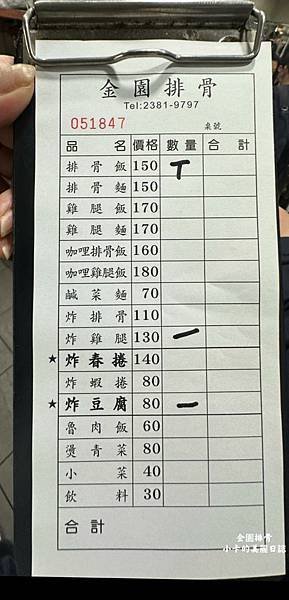 *西門町美食 萬年商業大樓【金園排骨/萬年店】(附2025價