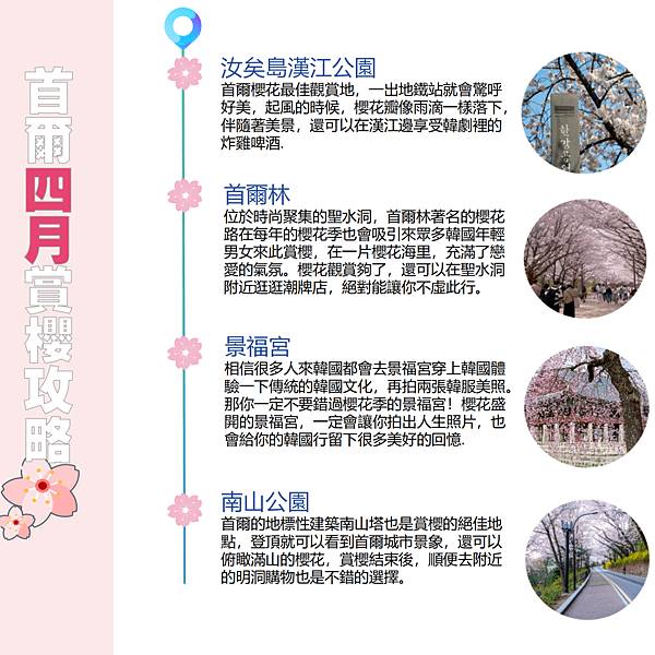 【韓國旅遊】4月來韓國摘鏡賞櫻花吧