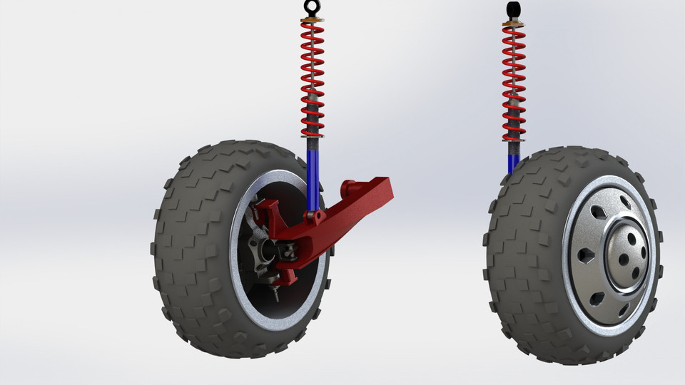 trailing arm suspension | 3D CAD Model Library | GrabCAD