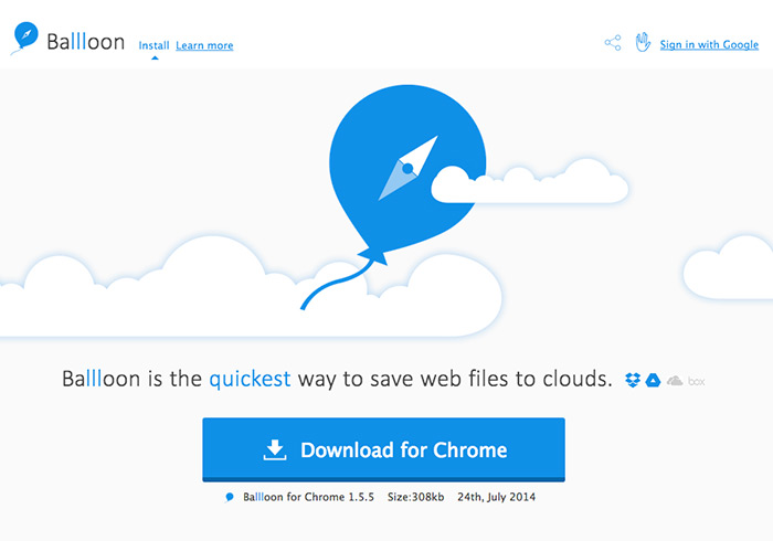 梅問題－Chrome外掛《Balllon》將網頁中的圖片快速上傳到網路硬碟裡(Dropbox、GoogleDrive、Box.net)