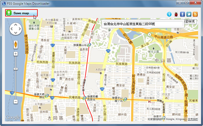 梅問題－《FSS Google Maps Downloader》 將Google地圖儲存成JPG檔