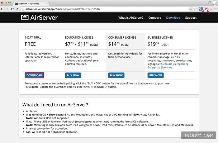 梅問題－[MAC]《AirServer》將PC/MAC電腦打造成Apple TV，並將iPhone畫面鏡像到電腦