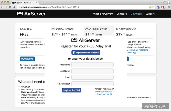 梅問題－[MAC]《AirServer》將PC/MAC電腦打造成Apple TV，並將iPhone畫面鏡像到電腦