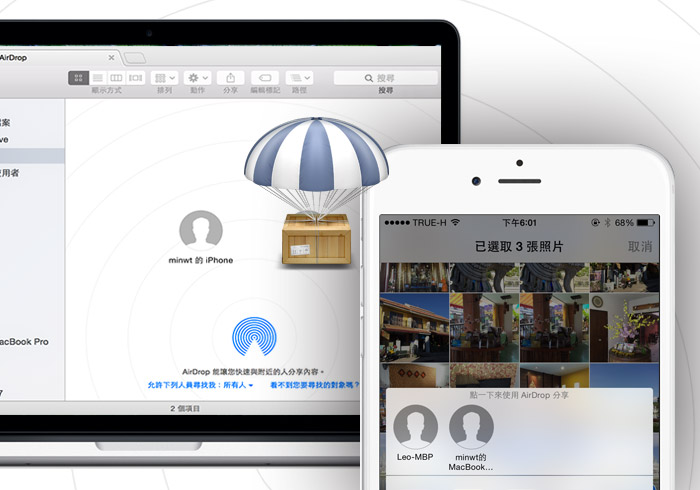 梅問題-《MAC Yosemite》讓iOS與MAC可透過AirDrop互傳檔案零距離