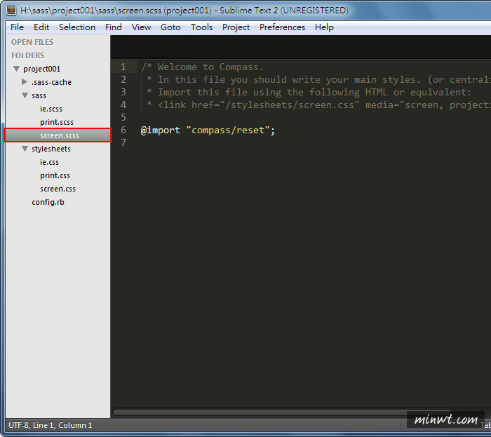 梅問題-Sublime Text2安裝SASS開發環境有效縮短CSS撰寫時間
