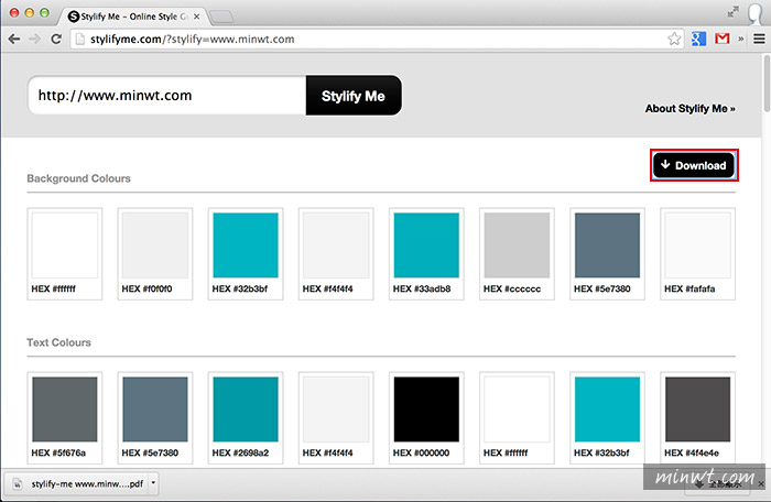 梅問題－網頁必備－《Stylify Me》線上分析網站配色與字型設定