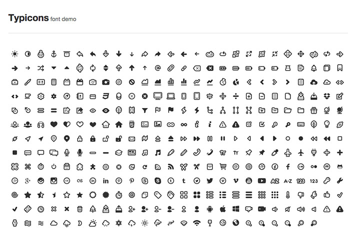 梅問題－網設必備《Typicons》上百個網頁常用小圖示免費任你用