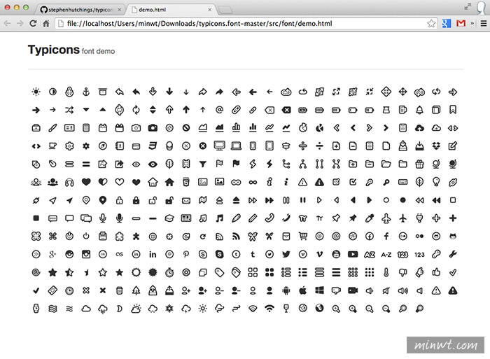梅問題－網設必備《Typicons》上百個網頁常用小圖示免費任你用