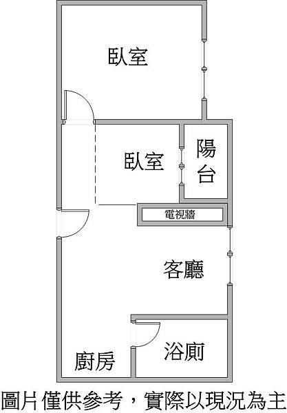 高雄車站 收租投報超高2房-格局圖