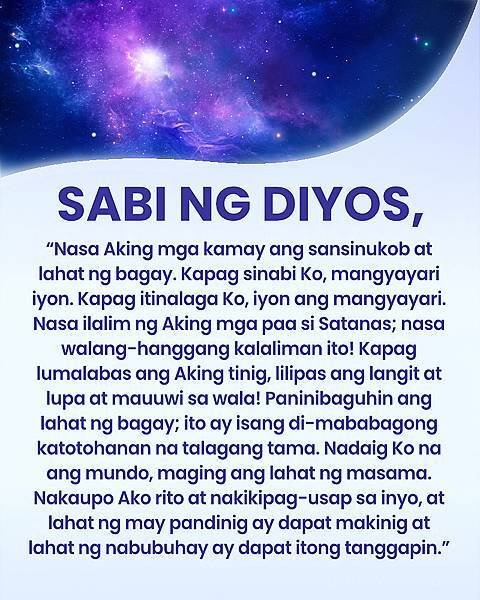 Sabi ng Makapangyarihang Diyos