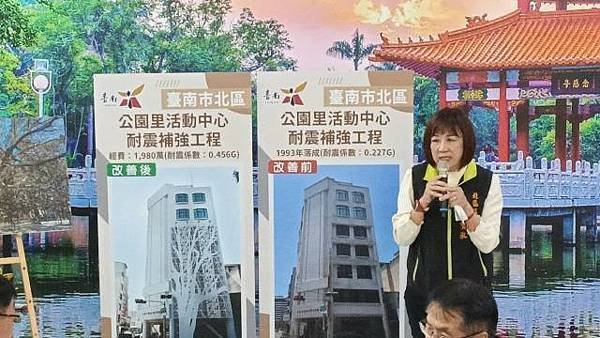 臺南市北區公園里活動中心結構安全提升提供市民更安全便利的活動