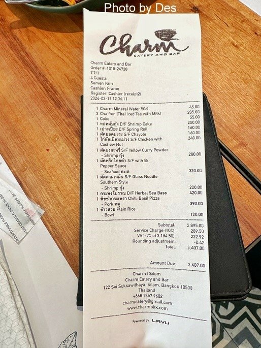 【食記】泰國．曼谷．Charm Eatery and Bar