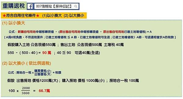 房地合一試算(重購退稅)