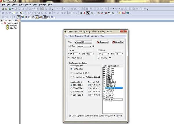 CodeVisionAVR燒錄