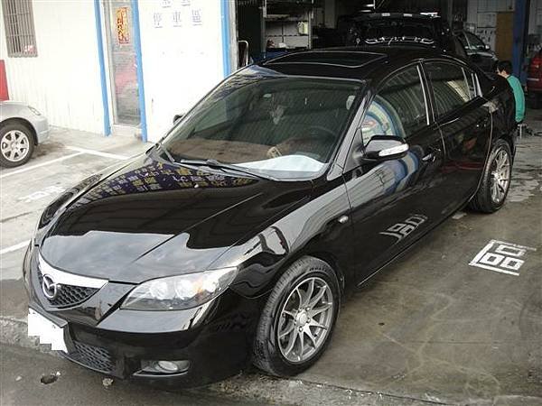 台中市 八益汽車烤漆廠 2007年 馬自達 Mazda 3 原廠珍珠黑 完工照2(小型).JPG