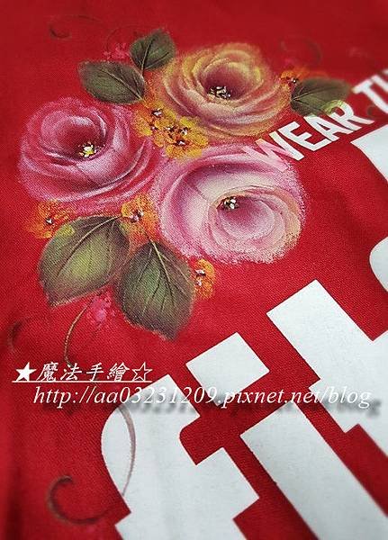彩繪布品-玫瑰樣