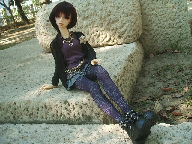 慵懶美人的公園隨拍