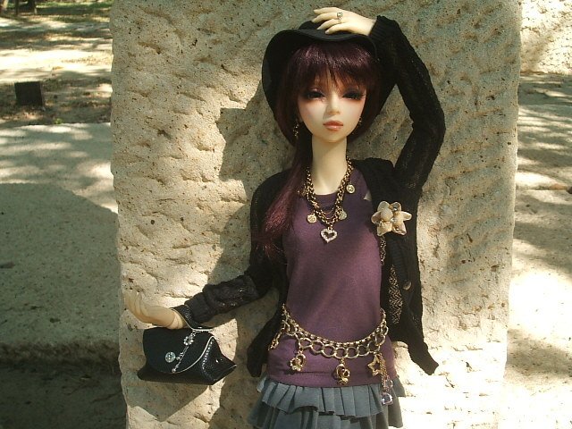 慵懶美人的公園隨拍