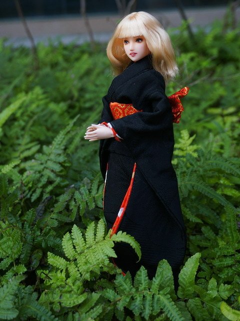 黑振袖和服