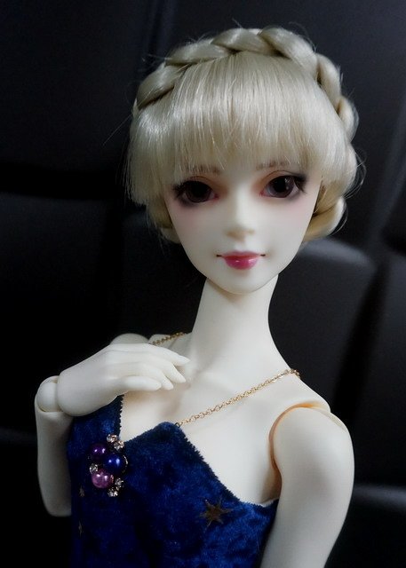 燙金藍絨布禮服