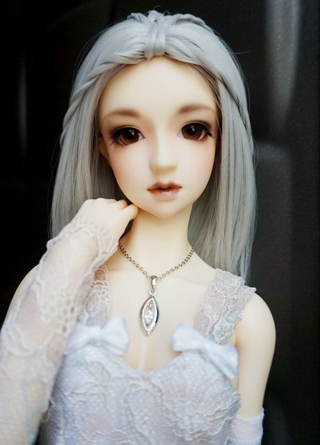 繡花蕾絲淑女洋裝
