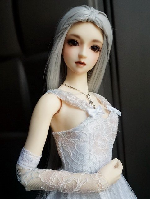 繡花蕾絲淑女洋裝