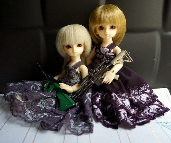 深紫 &amp; 藕紫 蕾絲小洋裝