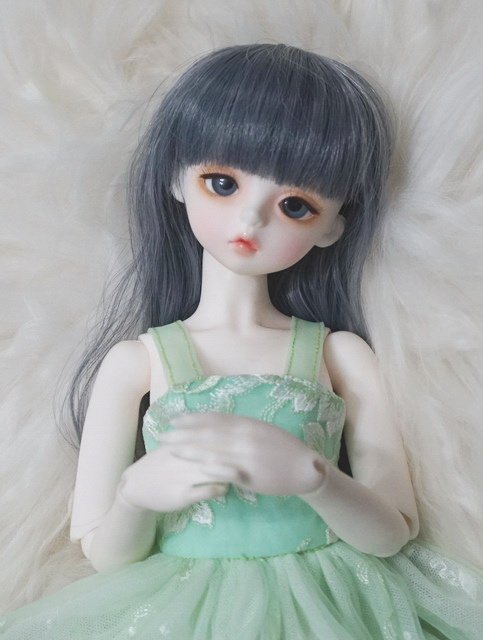 淡綠 &amp; 淺綠 &amp; 黃綠 蕾絲少女洋裝