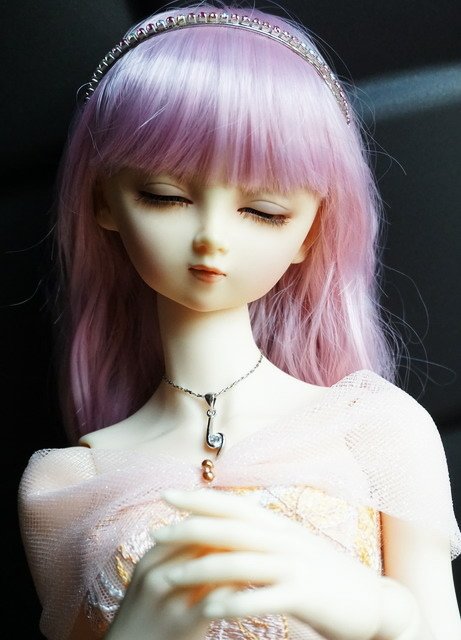 淺米黃蕾絲淑女洋裝