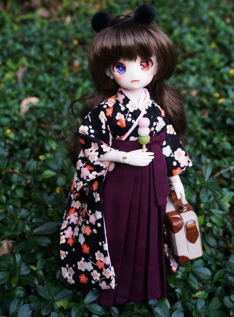 大正風和服袴佳人