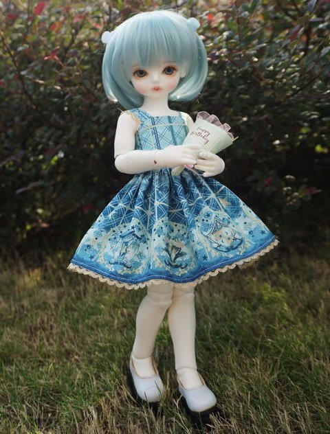 抱花束的少女