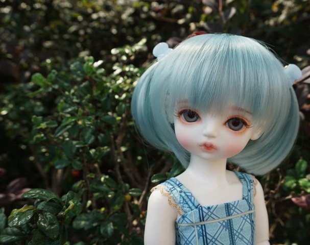 抱花束的少女