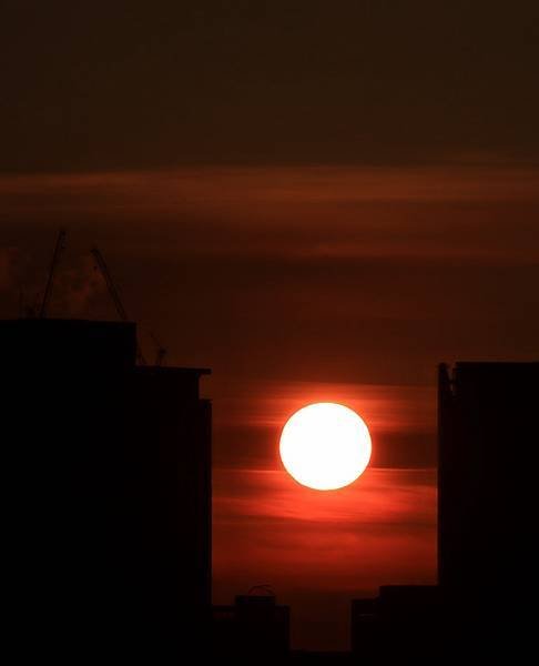 為天地寫日記(大稻埕夕陽、飛機降落)(2023.09.18)