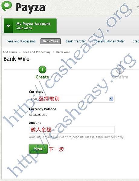 3. 接著輸入打算儲值的金額 (到銀行要電匯的金額)