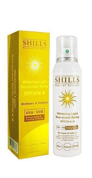 SHILLS很耐曬超清爽舒緩美白防曬冰鎮噴霧SPF50★★