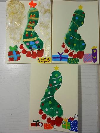 Footprint Christmas Tree Cards.JPG