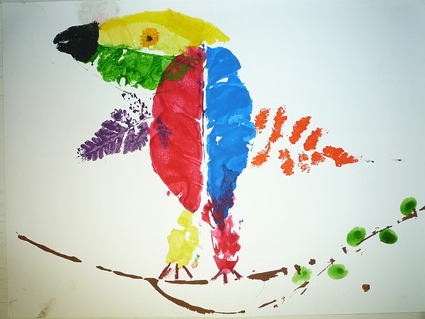 Leaf Print Parrot.JPG