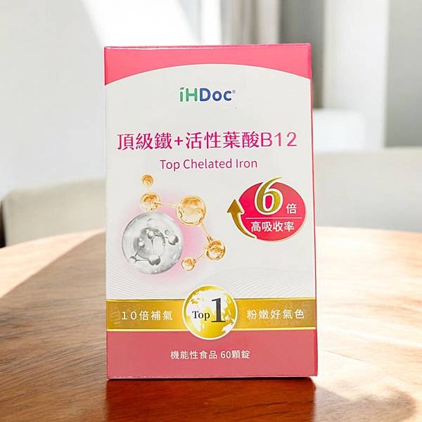 為女性打造粉嫩好氣色／iHDoc頂級鐵+活性葉酸B12