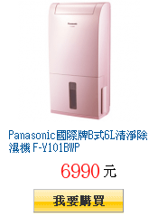 Panasonic國際牌B式6L清淨除濕機 F-Y101BWP