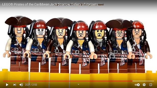 LEGO® Pirates of the Caribbean Jack Sparrow Gallery of Variants.jpg