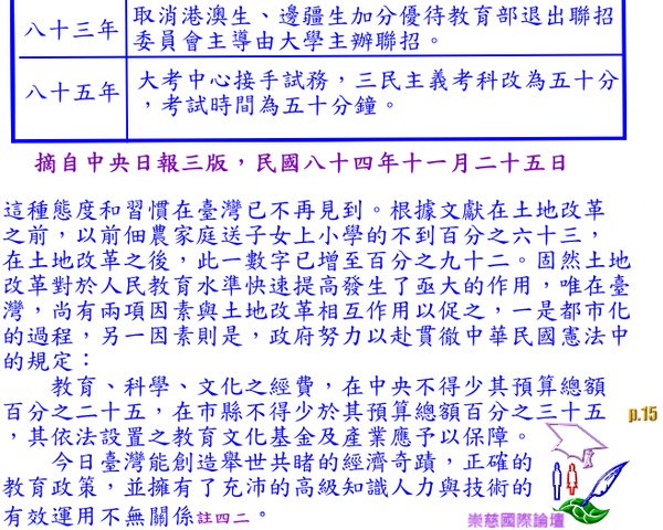 評析「臺灣經驗」跨世紀的挑戰與前瞻 part4  p.15.bmp